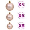 vidaXL Artificial Pre-lit Christmas Tree with Ball Set Silver 150 cm PET