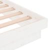 vidaXL Bed Frame without Mattress White Solid Wood King Size