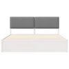 vidaXL Bed Frame with Upholstered Headboard Light Grey 180 x 200 cm