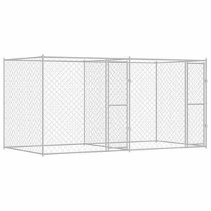 vidaXL Dog Cage Silver 400 x 200 x 200 cm Galvanised Steel