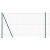 vidaXL Euro Fence with Concrete Base 10 x 1.2 m PVC-Coated Steel Green