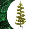 vidaXL Swirl Pre-lit Christmas Tree with Stand Green 150 cm PVC