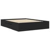 vidaXL Bed Frame without Mattress Black 160x200 cm Engineered Wood