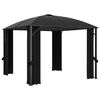 vidaXL Gazebo with Curtains 300x300x265 cm Anthracite
