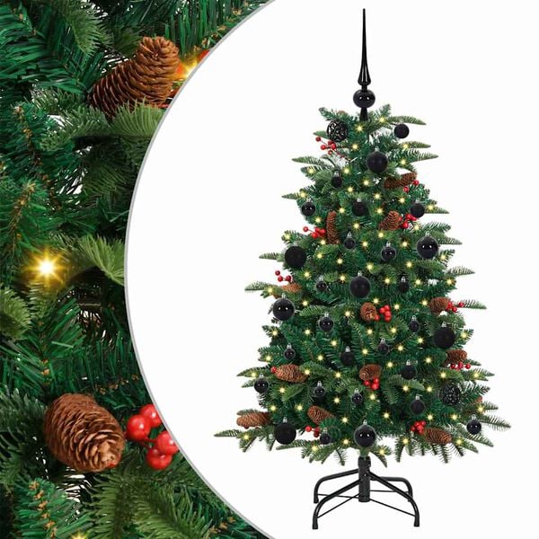 vidaXL Artificial Christmas Tree with 150 LEDs with Stand Green 120 cm