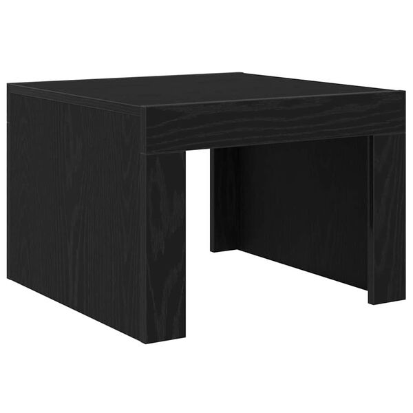 vidaXL Coffee Table Black Oak 50 x 50 x 35 cm Engineered Wood