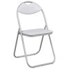 vidaXL Folding Chair 8 pcs Faux Leather White and Grey
