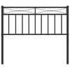 vidaXL Metal Replace Headboard Black 100 cm