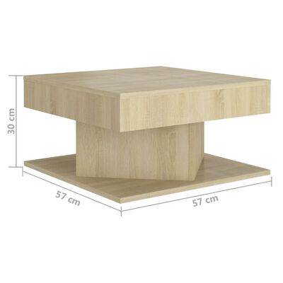 vidaXL Coffee Table Sonoma Oak 57x57x30 cm Engineered Wood