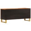 vidaXL TV Cabinet Brown and Black 105x33.5x46 cm Solid Wood Mango