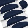 vidaXL Stair Mats Self-adhesive 5 pcs 56x17x3 cm Navy Half Round