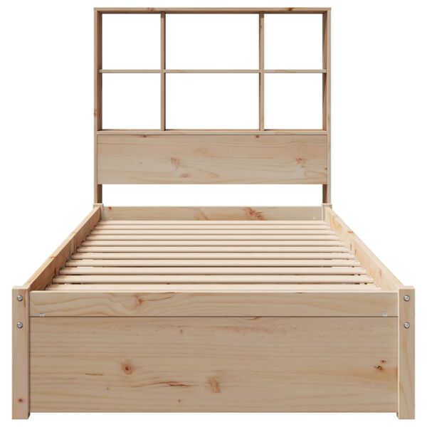 vidaXL Bookcase Bed without Mattress 90x200cm Solid Wood Pine