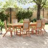 vidaXL 7 Piece Garden Dining Set Solid Wood Acacia and Textilene