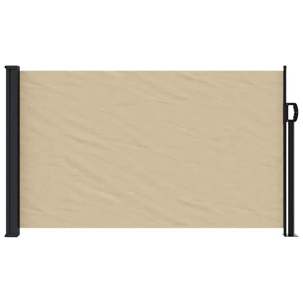 vidaXL Retractable Side Awning Beige 120x600 cm