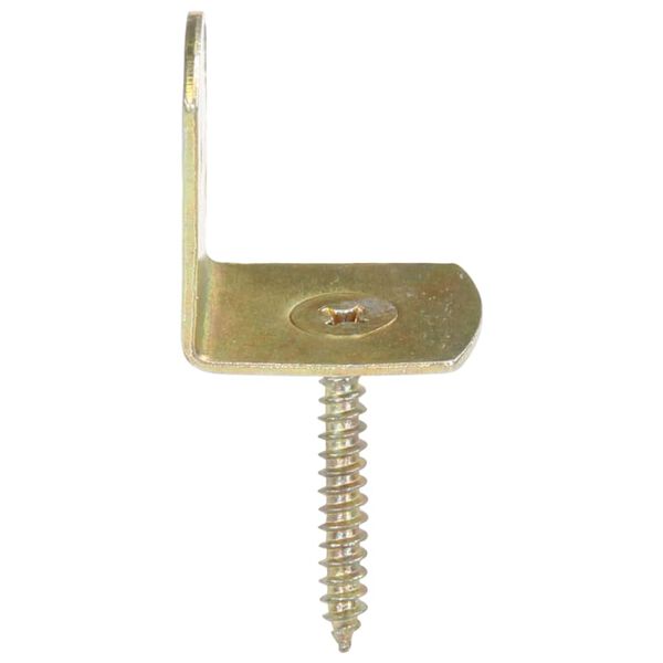 vidaXL Fence Panel Brackets 24 pcs L Shaped Galvanised Metal