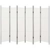 vidaXL 6-Panel Room Divider White 300x180 cm