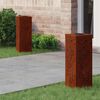 vidaXL Solar LED Pathway Light 2 pcs Corten Steel Corten Steel