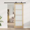 vidaXL Sliding Door ORKDAL Natural and Black 78 x 211 cm
