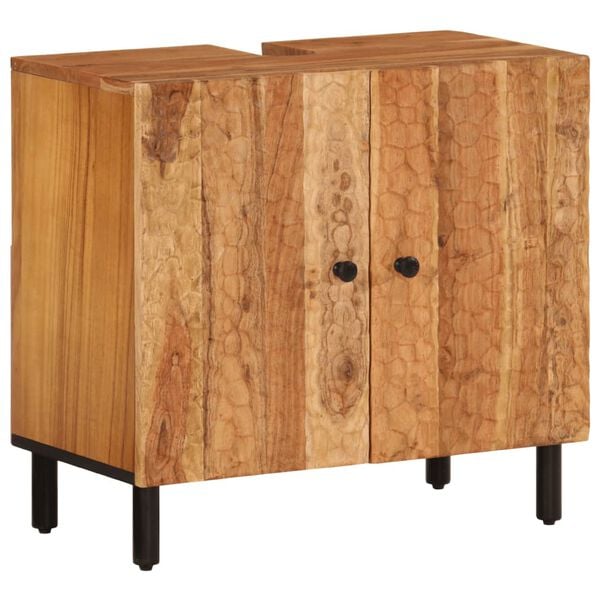 vidaXL 2 Piece Bathroom Cabinet Set Solid Wood Acacia
