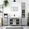vidaXL Bathroom Cabinet Concrete Grey 80x33x60 cm Engineered Wood