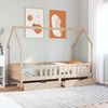vidaXL Kids Bed Frame with Drawers without Mattress 90x190 cm Single Solid Wood