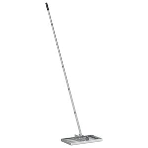 vidaXL Garden Rake Manual Silver 45 x 25 x 200 cm Stainless Steel