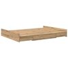 vidaXL Storage Bed Frame Artisan Oak 135 x 190 cm Engineered Wood