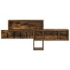 vidaXL Wall-Mounted Coat Rack with Shelf Smoked Oak 100 x 12 x 43.5 cm