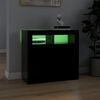 vidaXL Sideboard with LED Lights Black 80x35x75 cm