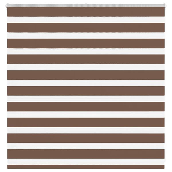 vidaXL Zebra Blind Brown 150x100 cm Fabric Width 145.9 cm Polyester