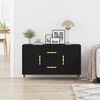vidaXL Sideboard Black oak 100 x 36 x 60 cm Engineered wood