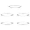 vidaXL suitable for Flat Tree Rings 5 pcs Silver &Oslash;90/120 cm