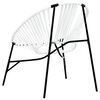 vidaXL Garden Egg Chair Black and White Poly Rattan