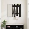 vidaXL Wall-Mounted Coat Rack Wall-mounted Black Oak 100 x 10 x 100 cm