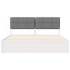 vidaXL Bed Frame with Upholstered Headboard Light Grey 180 x 200 cm