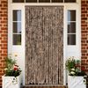vidaXL Fly Curtain Beige and Dark Brown 100x220 cm Chenille