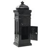 vidaXL Pillar Letterbox Aluminium Vintage Style Rustproof Black