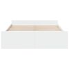vidaXL Bed Frame with Drawers without Mattress White 140x200 cm