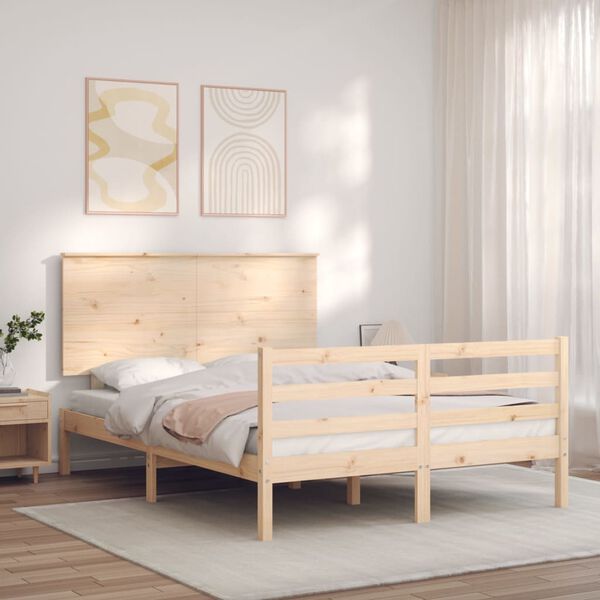 vidaXL Bed Frame without Mattress 140x200 cm Solid Wood
