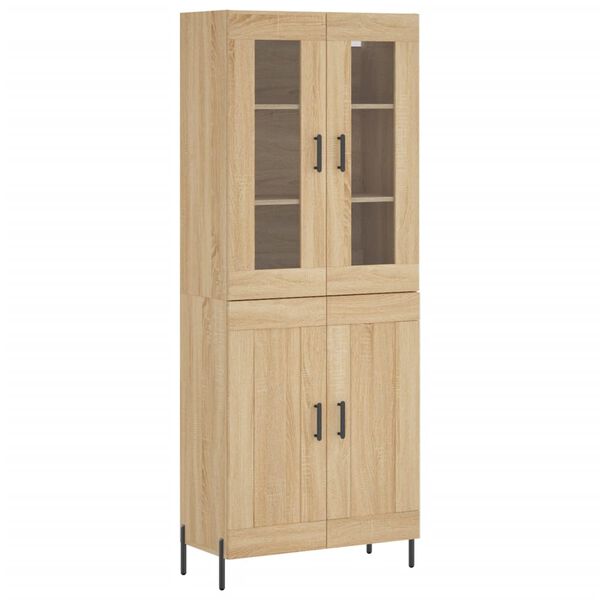 vidaXL Highboard Sonoma Oak 69.5x34x180 cm Engineered Wood