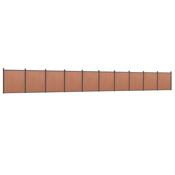 vidaXL Fence Panel Brown 1737x186 cm WPC