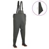 vidaXL Wading Pants with Boots Green Size 42