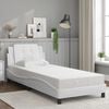 vidaXL Bed Frame without Mattress "Zadar" White 100x200 cm Faux Leather