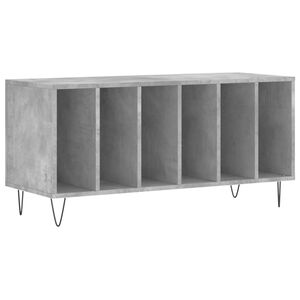 vidaXL Record Cabinet Concrete Grey 100x38x48 cm Engineered Wood