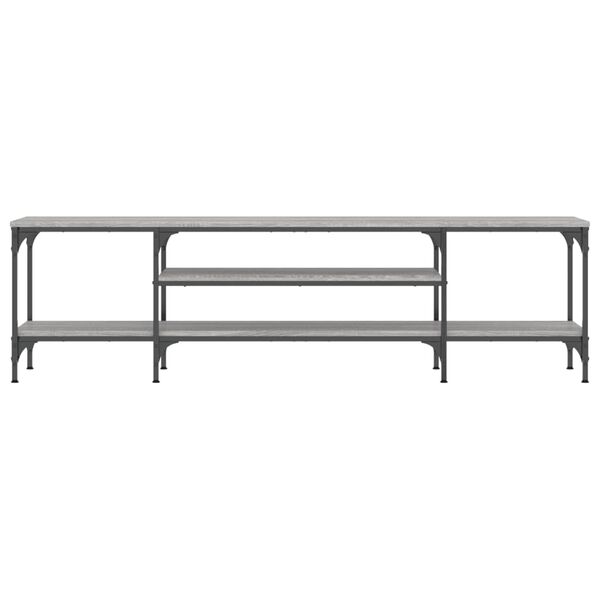 vidaXL TV Cabinet Grey Sonoma 161x35x45 cm Engineered Wood&Iron