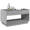 vidaXL Coffee Table with Infinity LED Grey Sonoma 90x50x50 cm