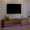 vidaXL TV Cabinet with LED Old Wood 165 x 34 x 40 cm Engineered Wood