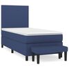 vidaXL Box Spring Bed with Mattress Blue 80x200 cm Fabric