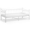 vidaXL Pull-out Sofa Bed Frame without Mattress White Metal 90x200 cm