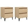 vidaXL Bed Cabinet | Set of 2 | Sonoma oak | Engineered wood | Small
